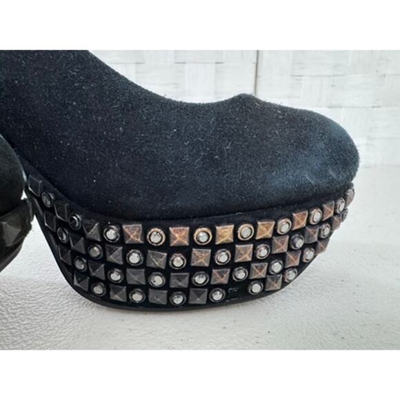 "SAM EDELMAN" Platform Studded Heels,Velvet,SZ 7M, FINAL SALE, SEE PICS!! - Picture 5 of 12